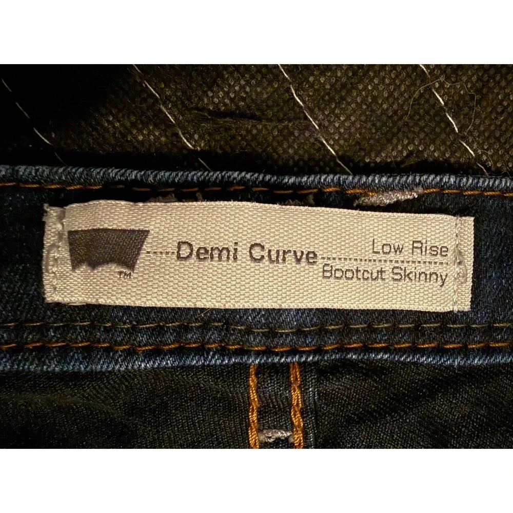 Levi's Demi Curve Bootcut Skinny Jeans Womens 32 Dark Wash Red Tab Low Rise